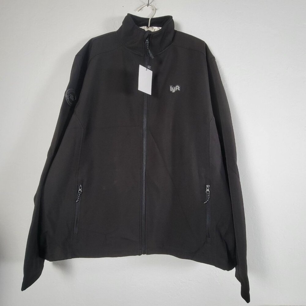 Lyft Mens Jacket Black 3XL Full Zip Lightweight Logo Casual Zipper Pocket